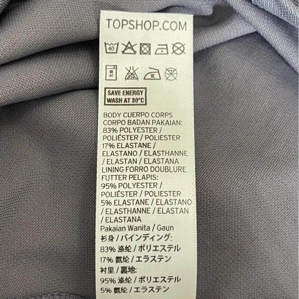 NWT Topshop Asymmetrical Crepe Sheath Dress Long Sleeves Lavender Purple Sz 4 - Picture 16 of 16